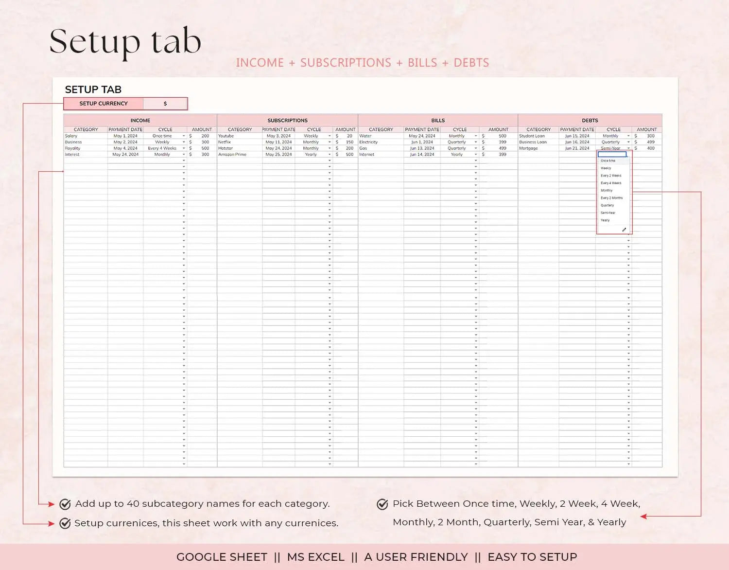 Bill Calendar Monthly Smart Bill Planner Editable Calendar Personal Finance Budget - Design Findable