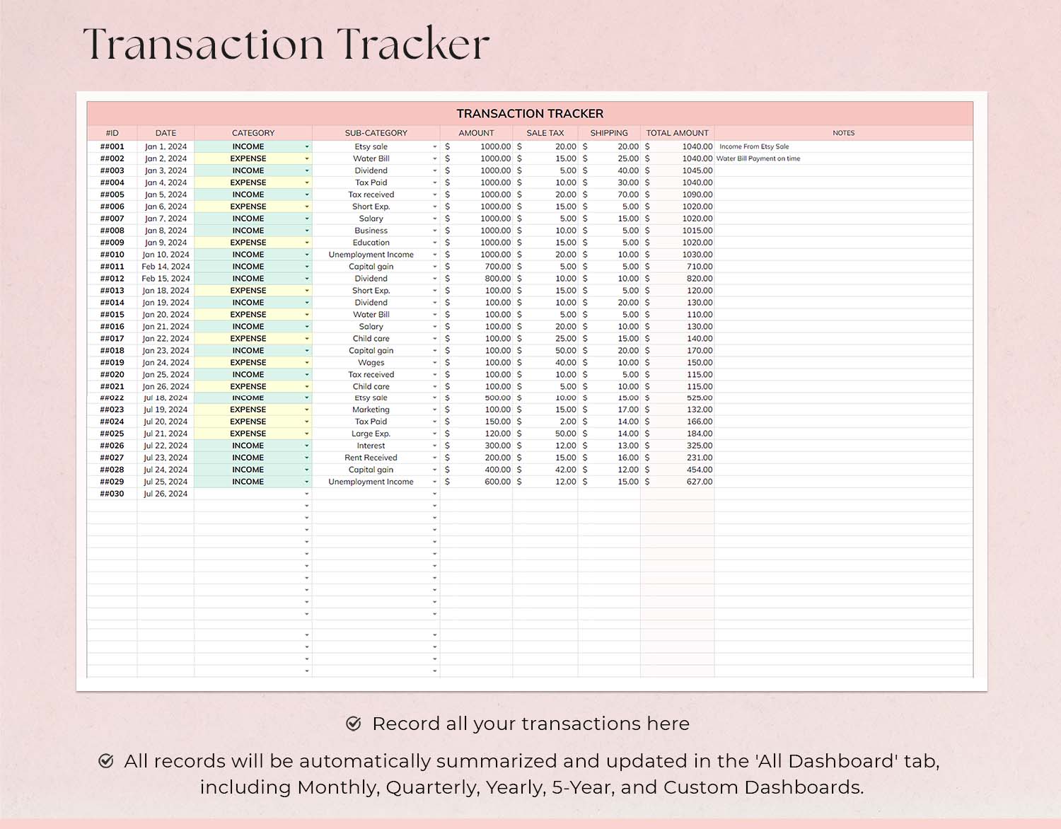 Ultimate Small Business Bookkeeping Spreadsheet, Google Sheet and Excel, Income & Expense Tracker, Sale Tax Tracker, Accounting, Business Tracker - Design Findable