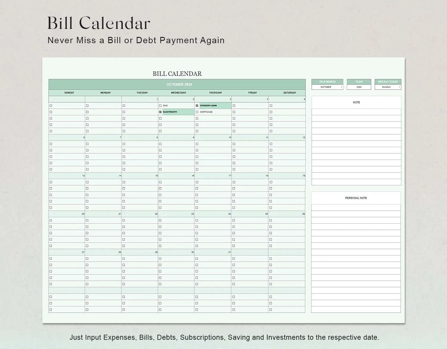 Budget by Paycheck Spreadsheet, Google sheet and Excel Template, Bill Calendar, Weekly Biweekly Financial Planner - Design Findable