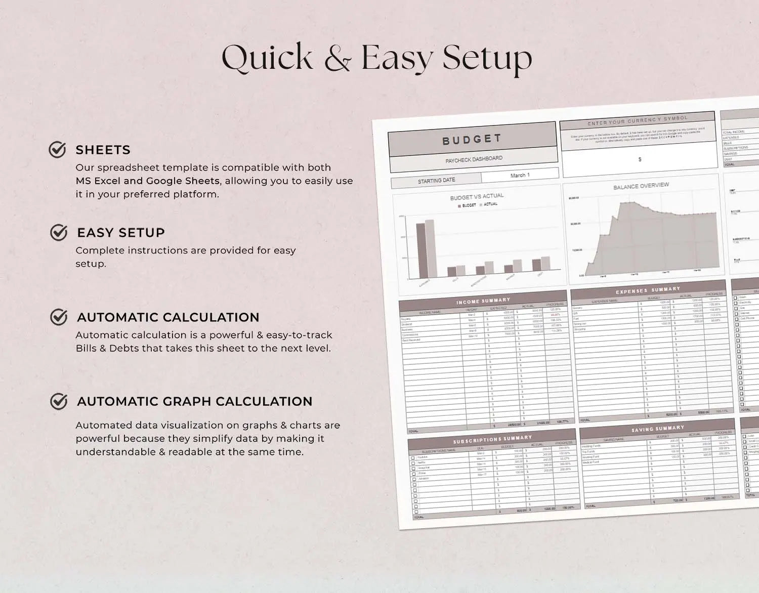 Budget by Paycheck Spreadsheet, Google sheet and Excel Template, Bill Calendar, Weekly Biweekly Financial Planner, Budget Paycheck - Design Findable